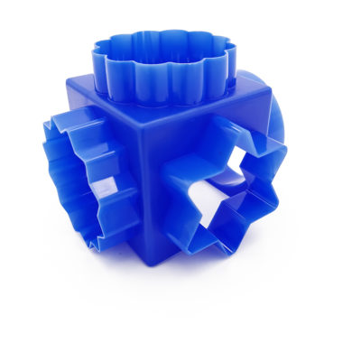 Kocka alakú gyurma kiszúró (Kék)