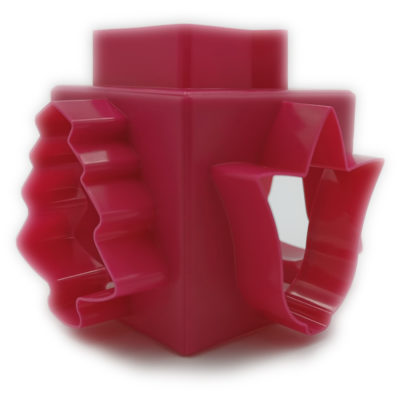 Kocka alakú gyurma kiszúró (Piros)